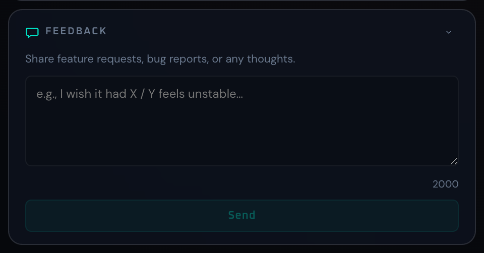 Feedback Panel