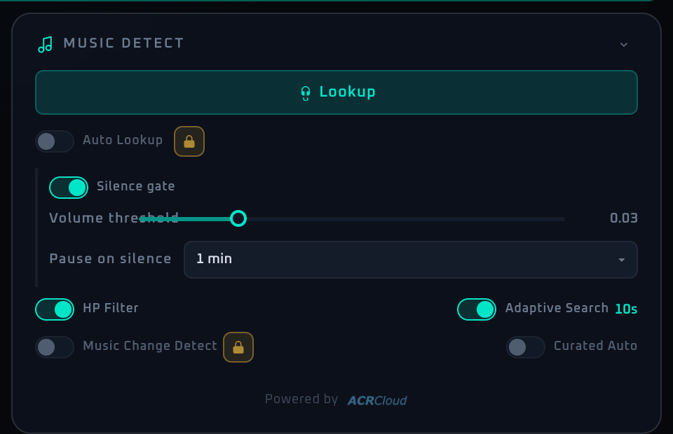 Song Detect Panel